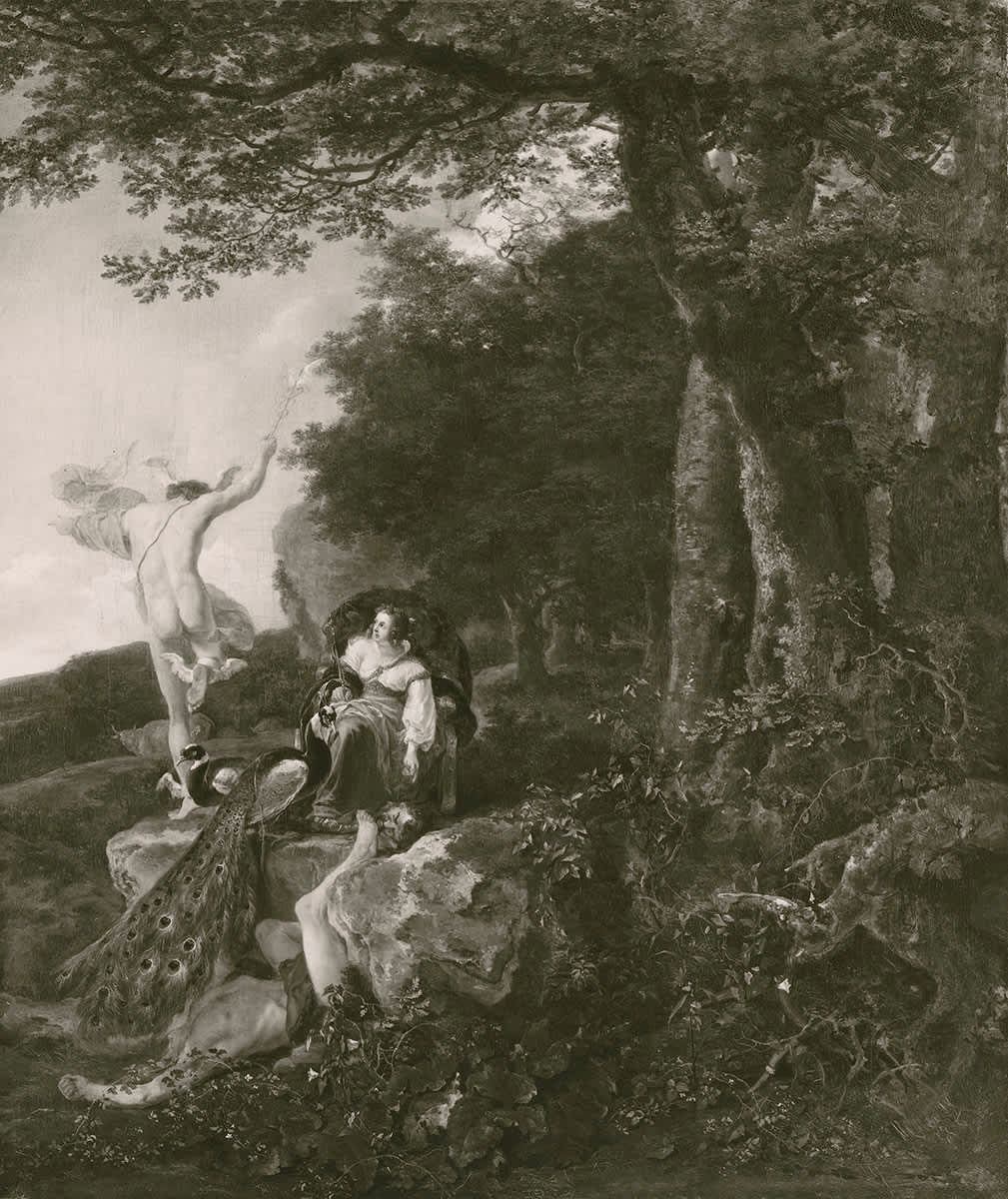 Landschaft mit Merkur, Juno und dem toten Argus