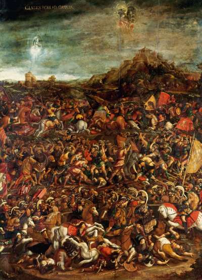 Historienzyklus: Die Niederlage der Römer durch die Karthager in der Schlacht bei Cannae