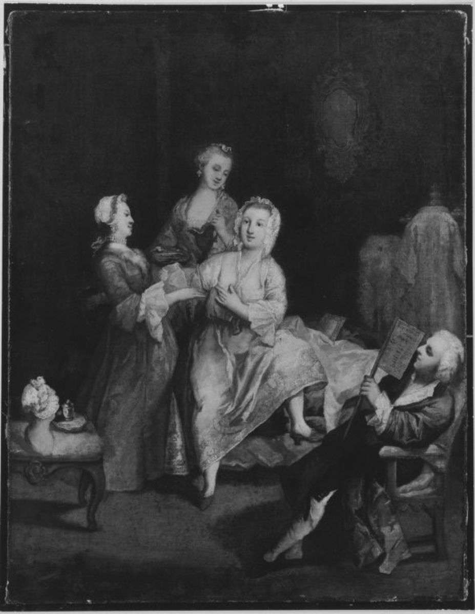 Dame bei der Morgentoilette (Kopie nach P. Longhi)