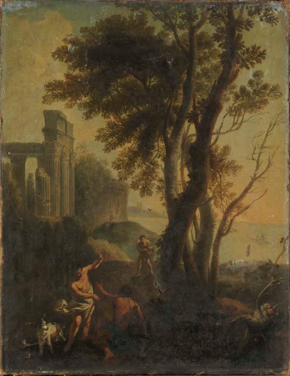 Landschaft bei Sonnenuntergang