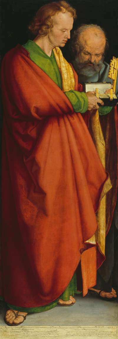 Vier Apostel: Hll. Johannes Ev. und Petrus