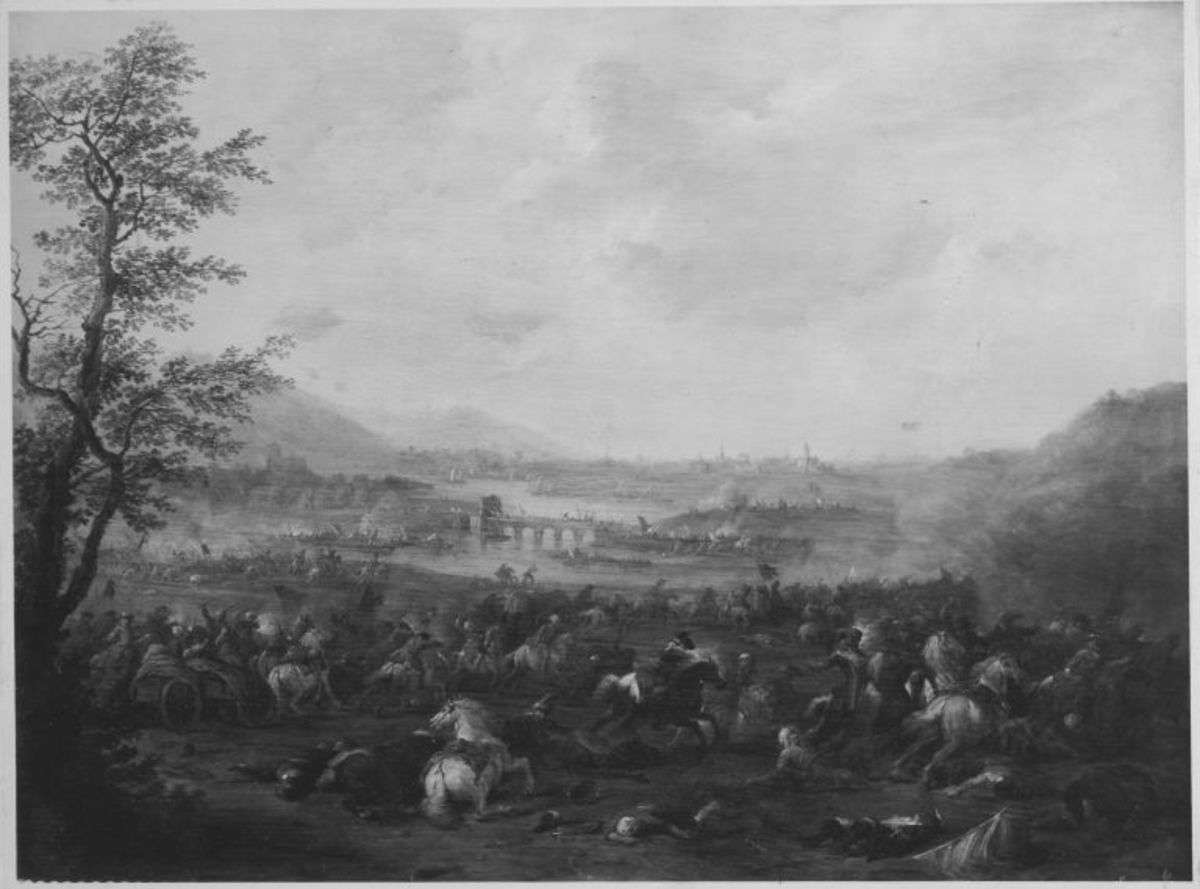 Gefecht am Ufer eines Flusses