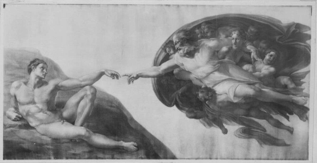 Die Erschaffung Adams (nach Michelangelo)