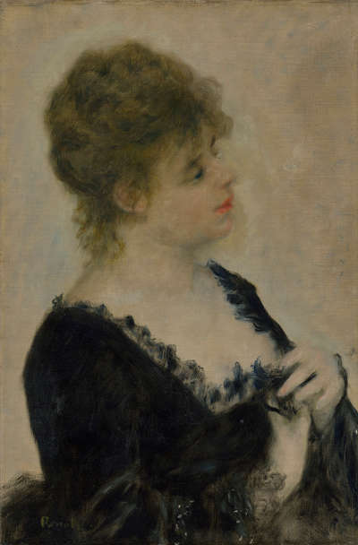 Junge Dame in Schwarz