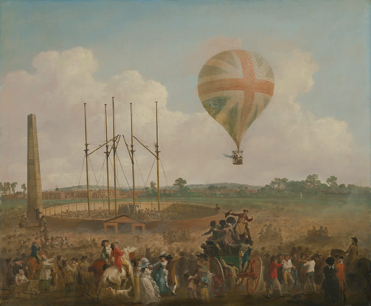 George Biggins Aufstieg in Lunardis Ballon