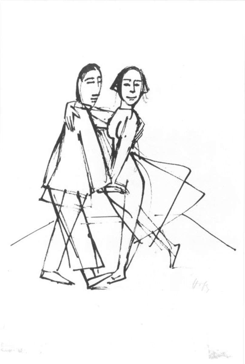 Tango tanzendes Paar  (aus der Mappe "Tanz")