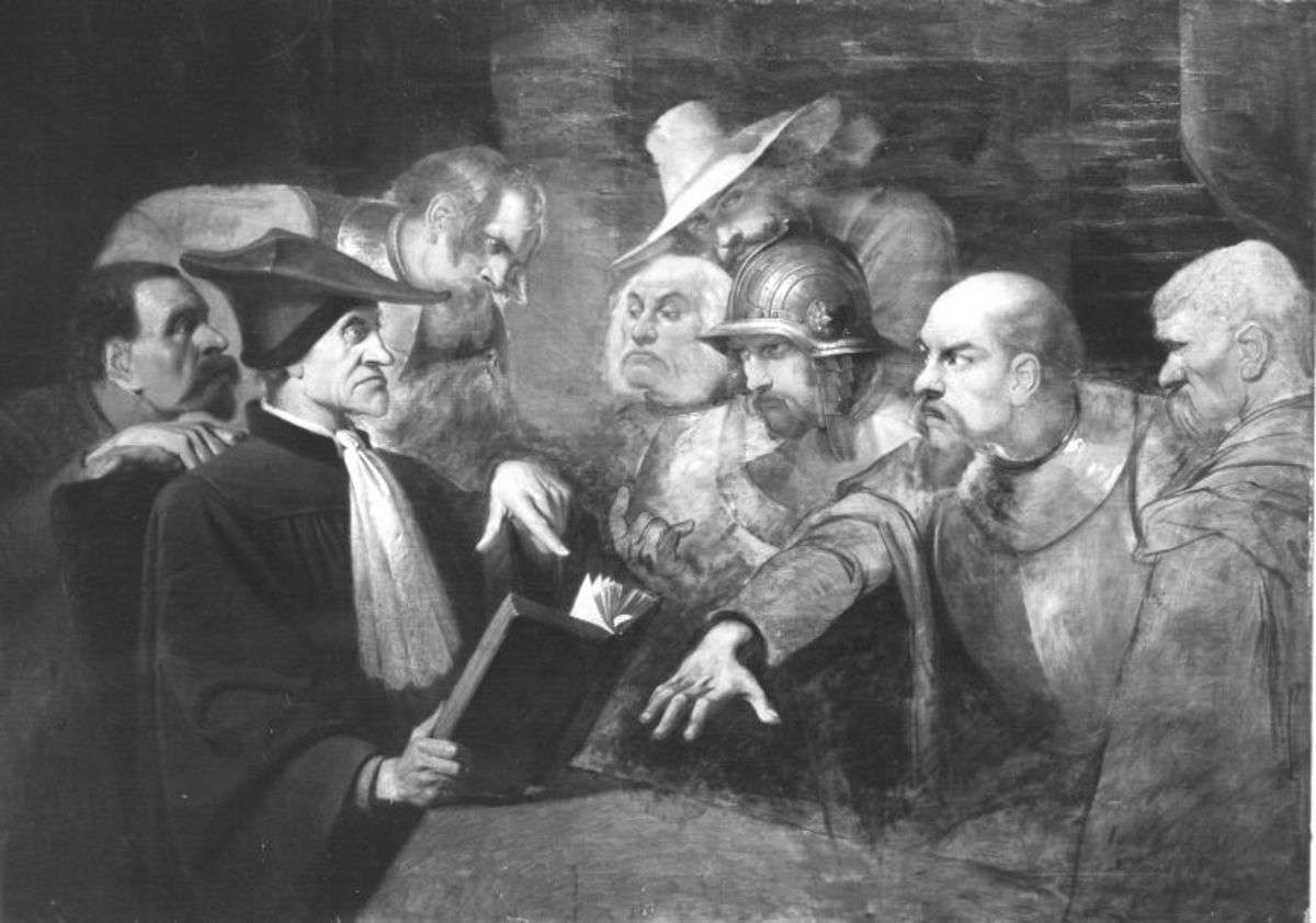 John Knox mit Soldaten disputierend