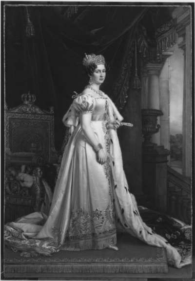 Königin Therese von Bayern im Krönungsornat