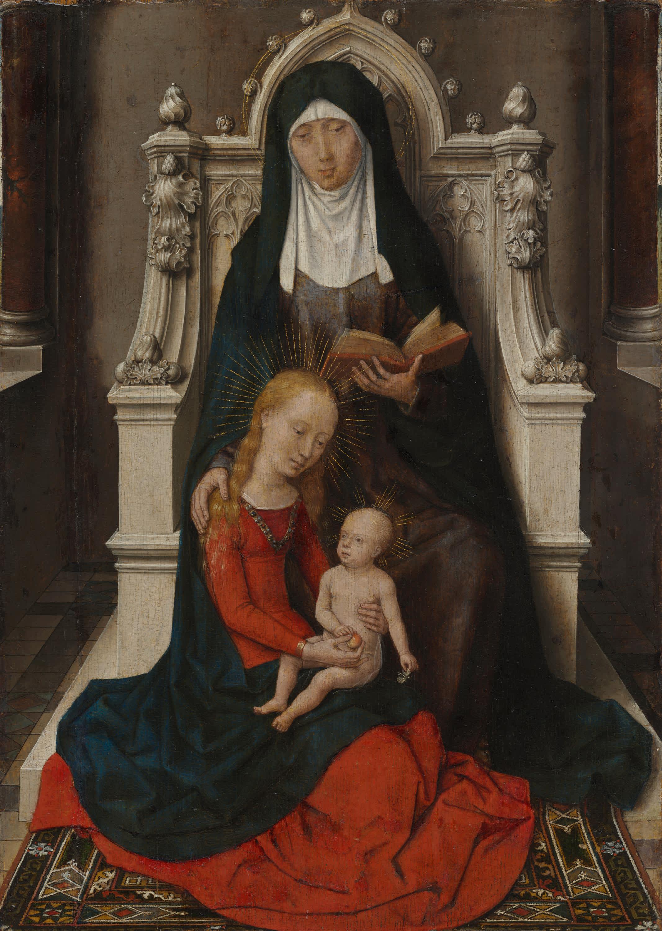 Tafel eines Diptychons: Hl. Anna Selbdritt (Abgetrennte Außenseite von Inv.-Nr. 5)