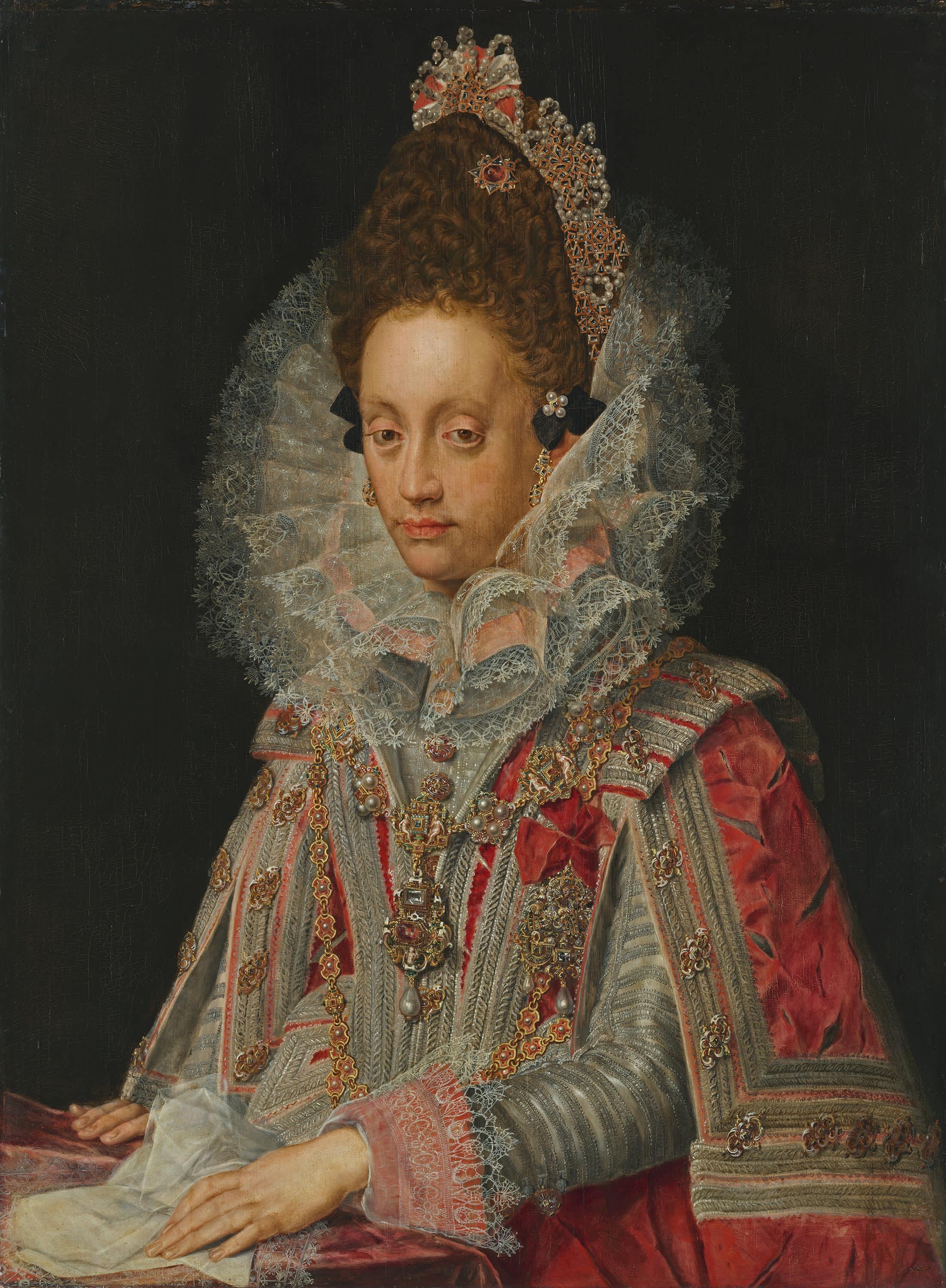 Bildnis der Herzogin Magdalena von Bayern, Gemahlin Herzog Wolfgang Wilhelms von Pfalz-Neuburg, im Hochzeitsstaat (1597-1628)