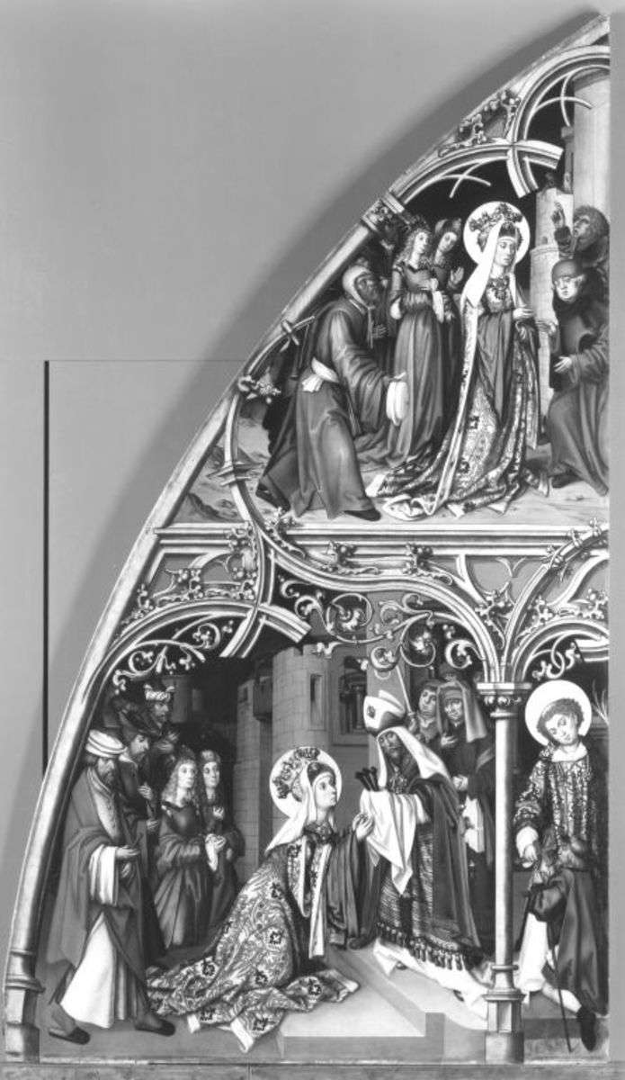 Basilika San Lorenzo und Basilika San Sebastiano, rechte Tafel: Szenen aus der Kreuzlegende