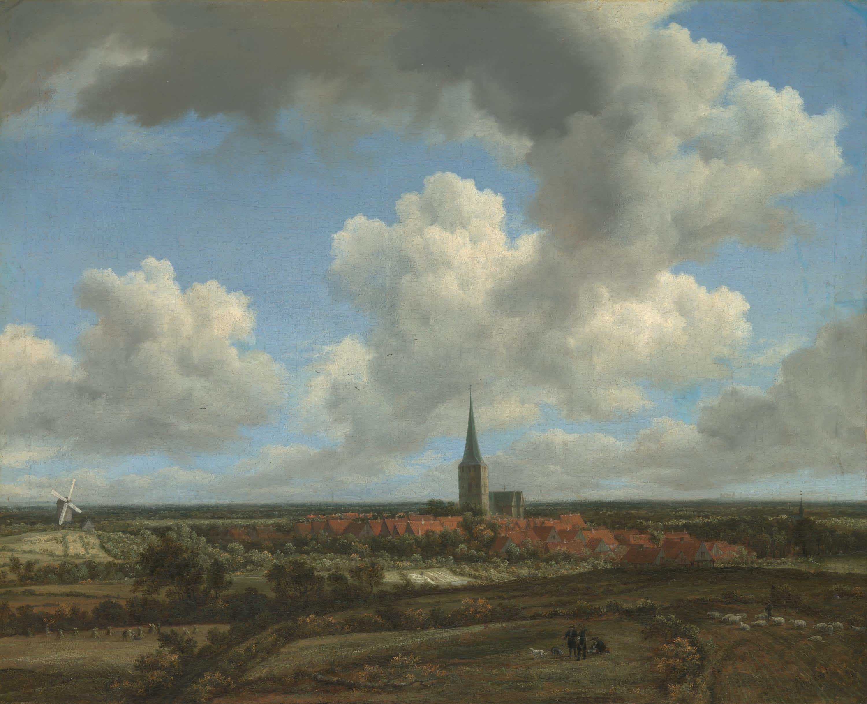 Flachlandschaft mit Ansicht von Ootmarsum (Overijssel)