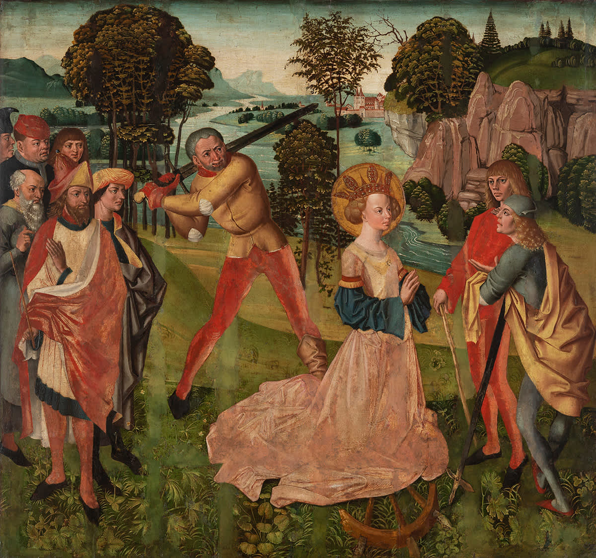 Atteler Altar: Enthauptung der hl. Katharina
(Rückseite: ehemals Relief)