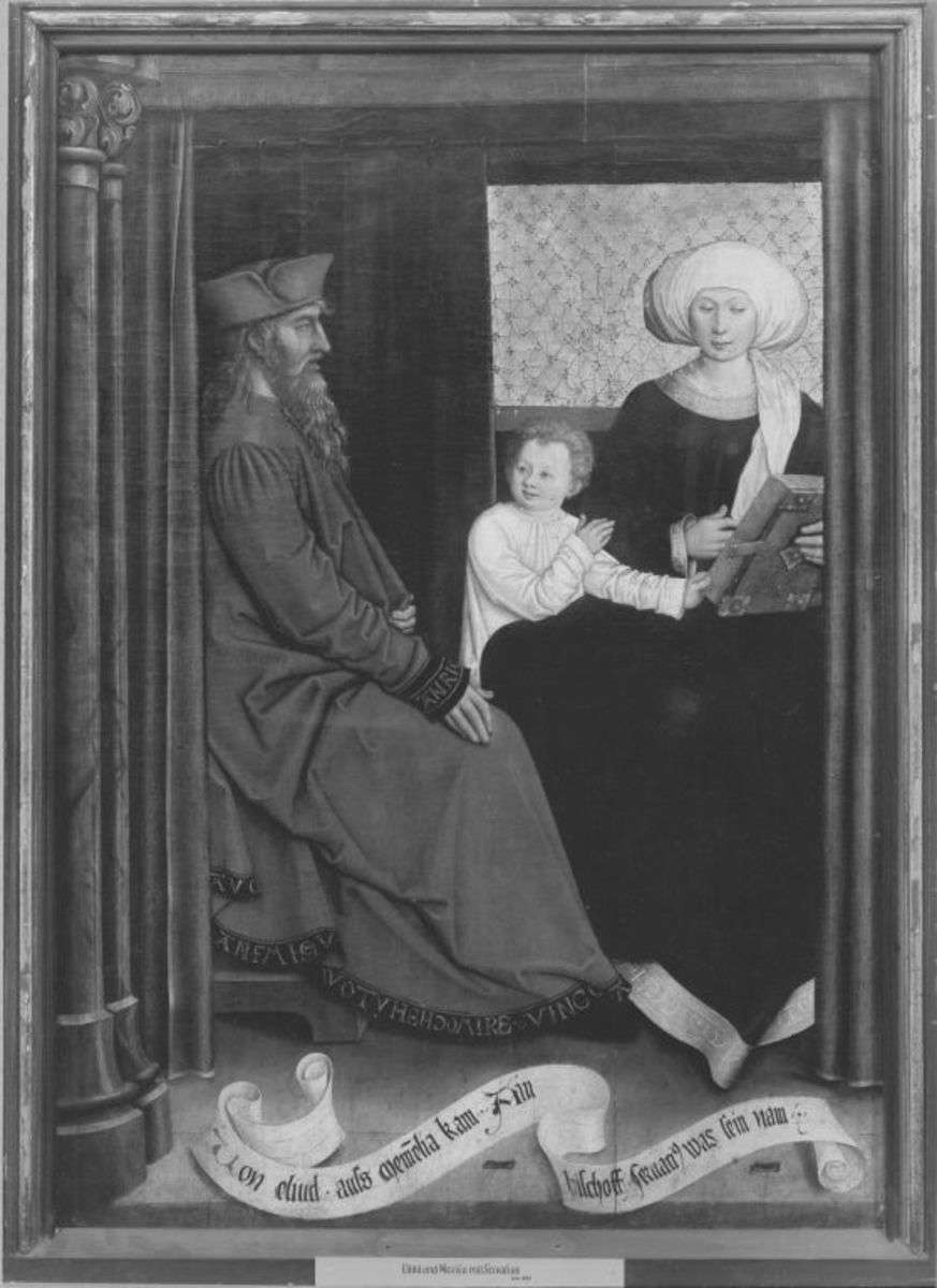 Mindelheimer Sippenaltar: Eliud und Memelia mit Servatius