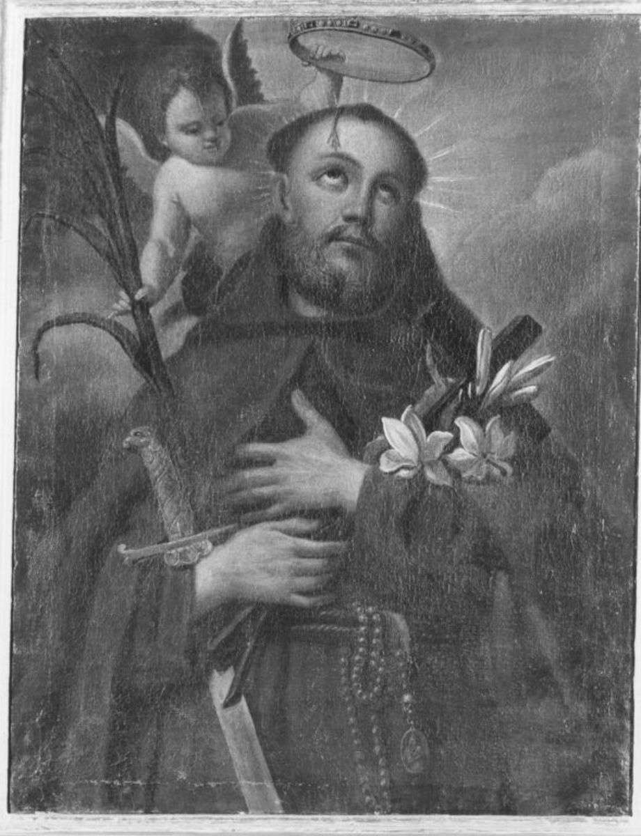 Heiliger mit Kruzifix und Schwert