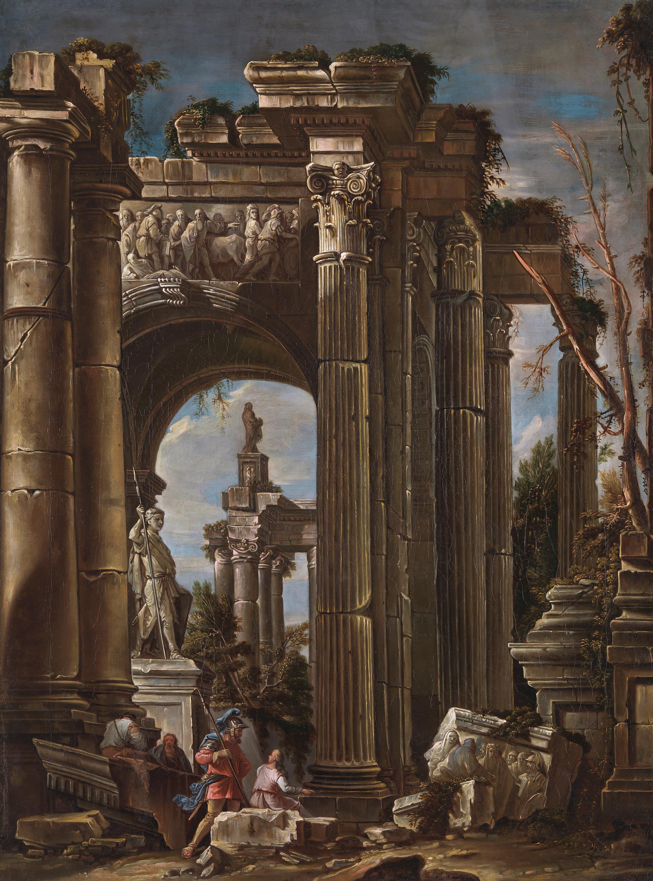 Römische Ruinen mit Staffage