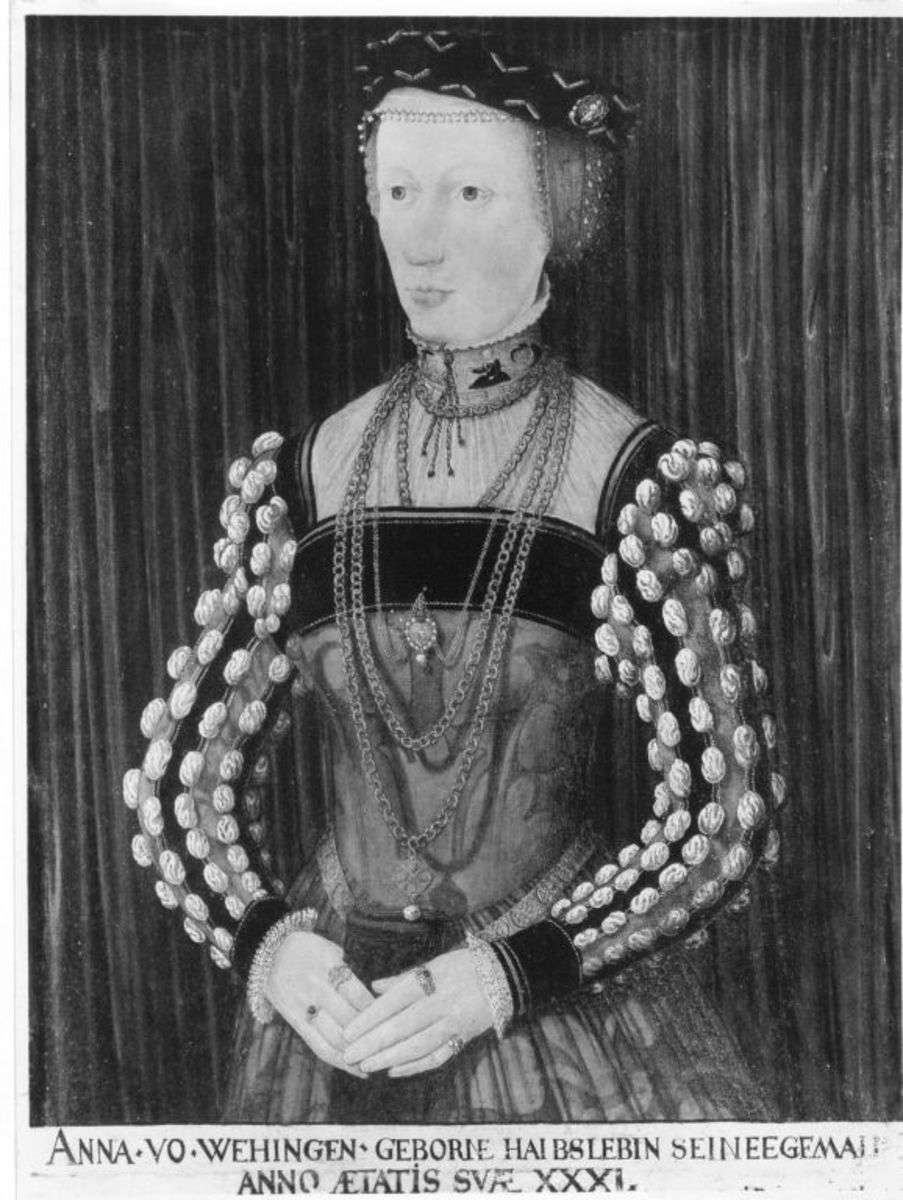 Bildnis der Anna von Wehingen
Rückseite: Wappen