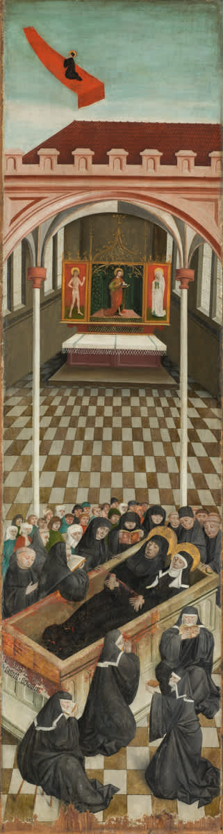 Benediktsaltar: Begräbnis und Himmelfahrt des hl. Benedikt