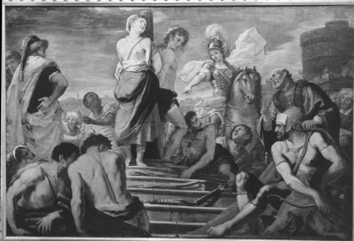 Chlorinda rettet Sofronia und Olindo vor dem Flammentod