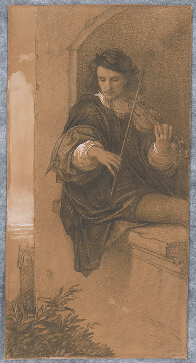 Der Violinspieler (Entwurf)