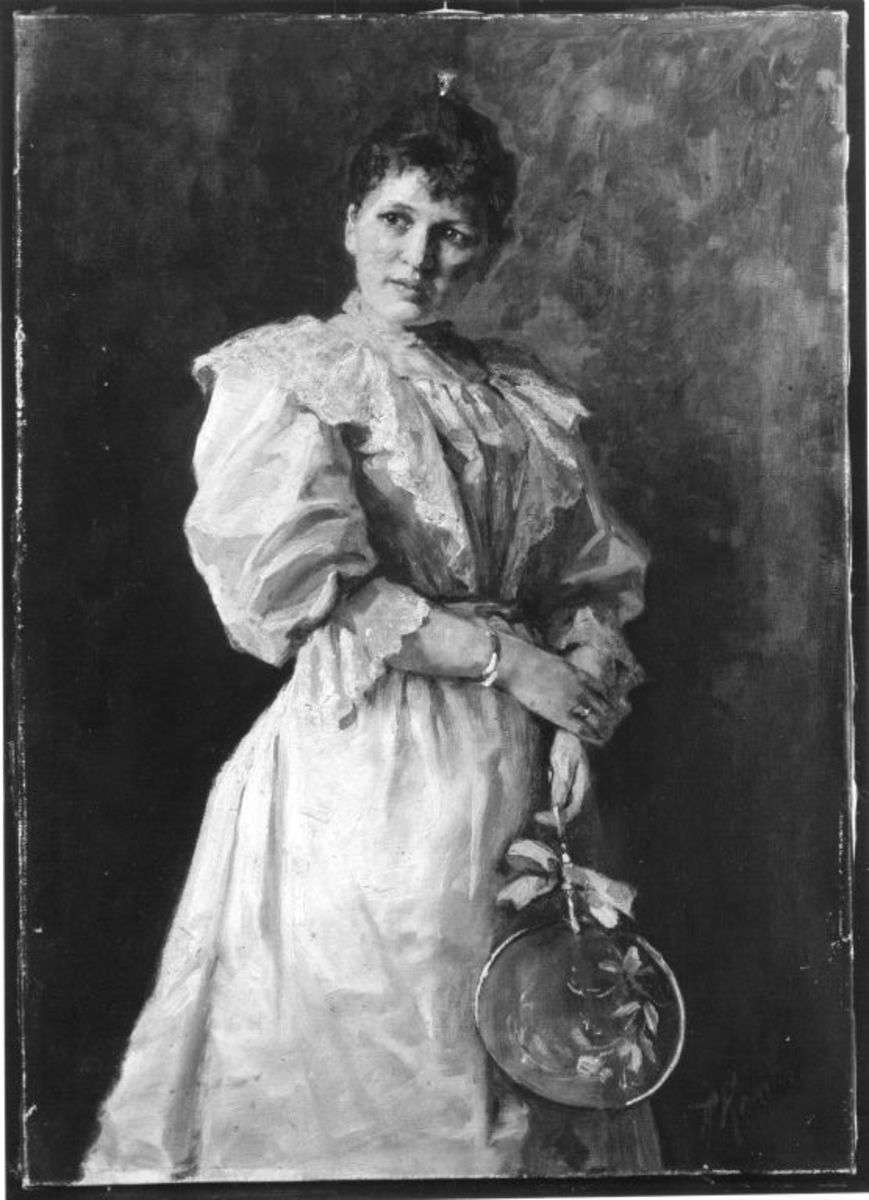 Bildnis Helene Koester, der Schwester des Künstlers als Braut