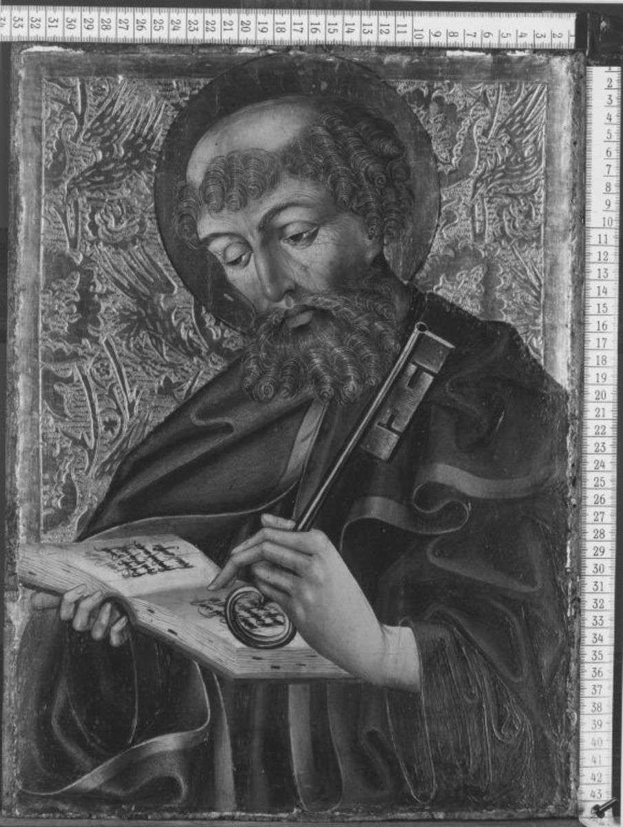 Hl. Petrus
Abgetrennte Rückseite: Schmerzensmann (WAF 991)