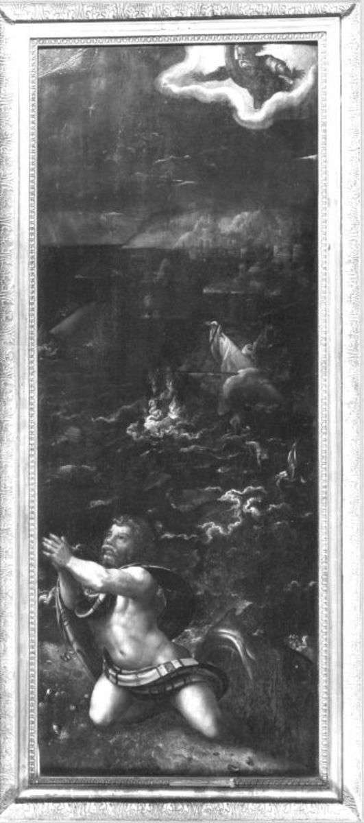 Jonas wird vom Seeungeheuer ausgespien
Rückseite: Die büßenden Bewohner von Ninive