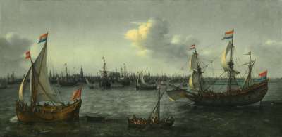 Schiffe vor Amsterdam