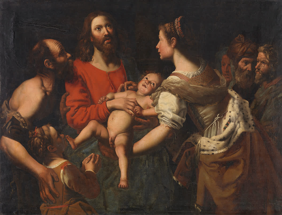 Christus segnet die Kinder ("Lasset die Kinder zu mir kommen")