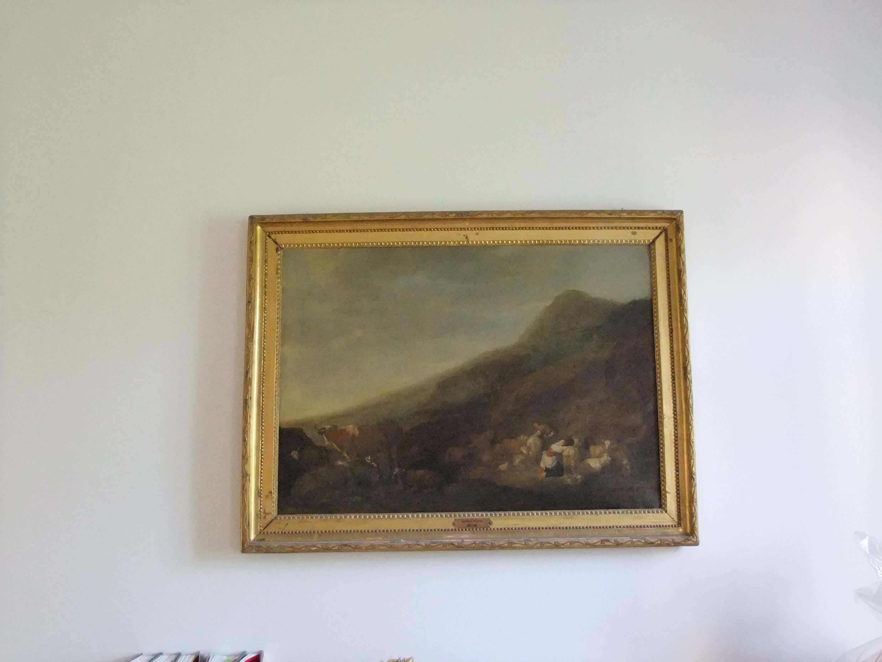 Hügellandschaft mit Viehherde