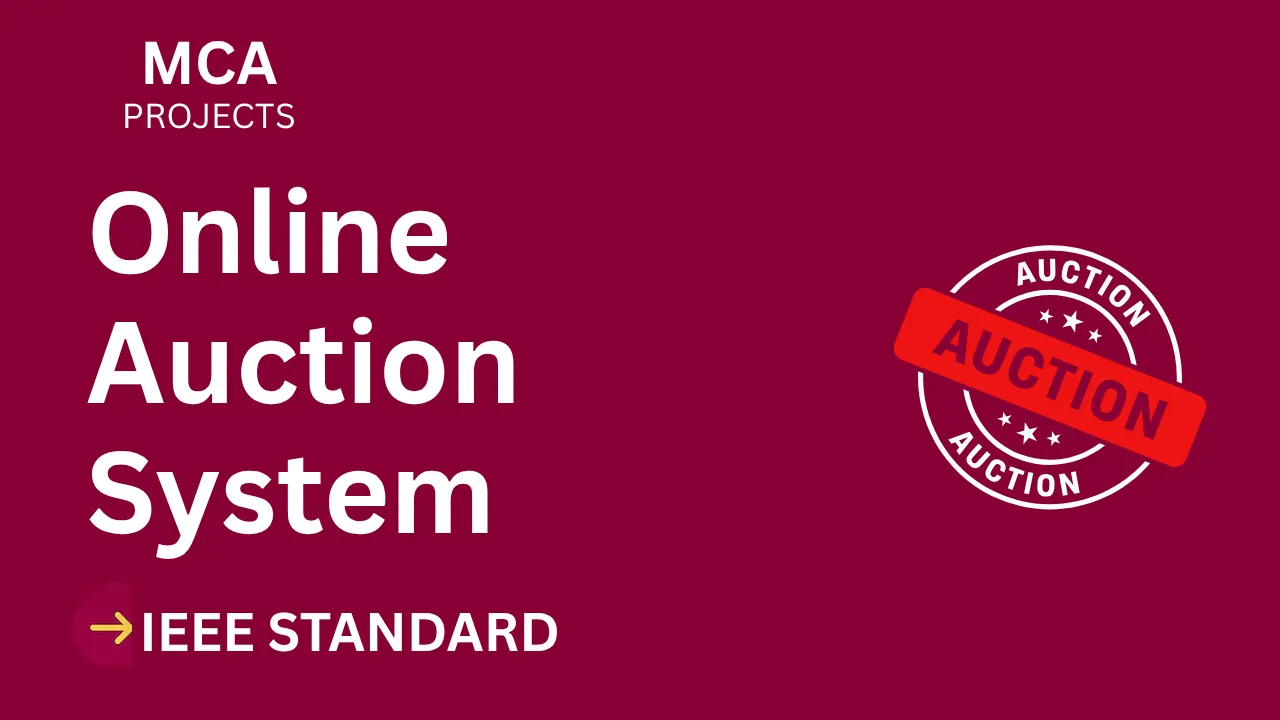 Download Online Auction System MCA Project Report & Code | IEEE Format thumbnail