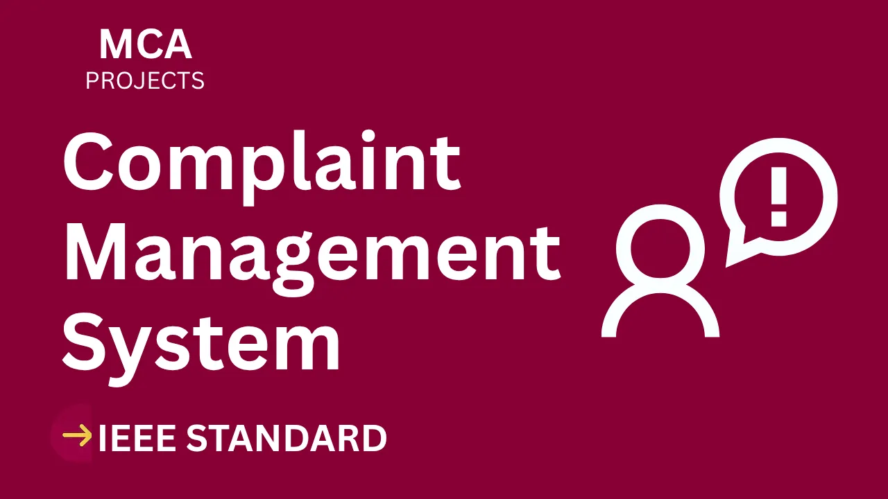 Ready-to-Submit MCA Complaint Management Project | IEEE Format thumbnail