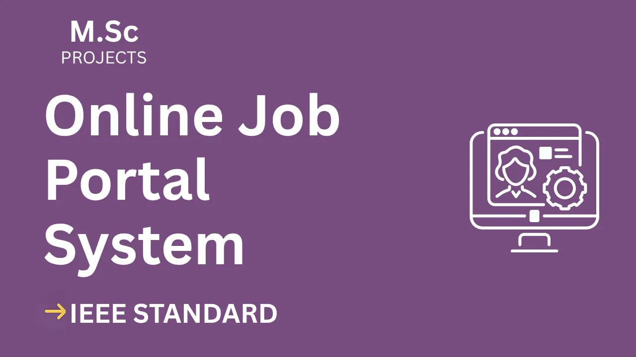 Online Job Portal – M.Sc Project Report with IEEE Standard Format — cover image