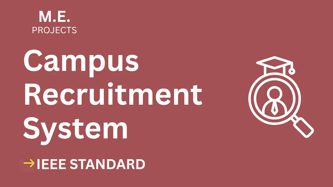 Download Campus Recruitment ME Project Report (IEEE Format) + Code thumbnail