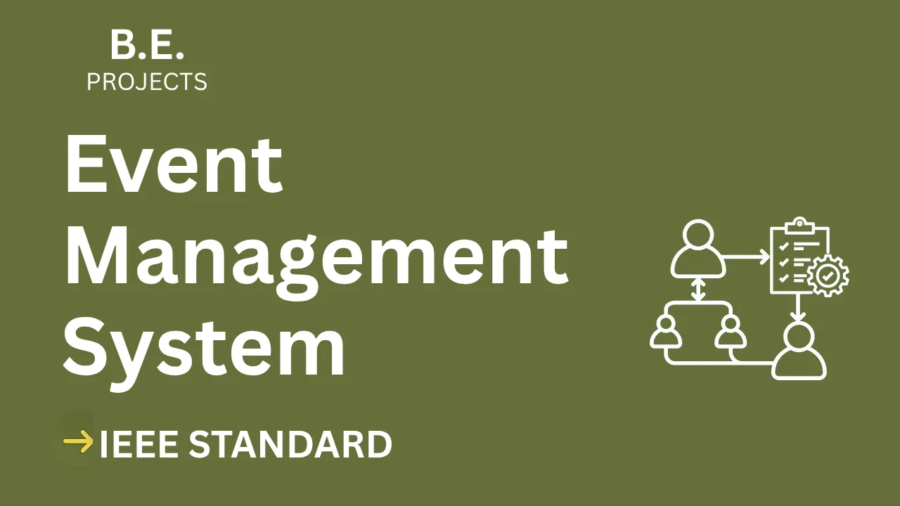 Event Management System BE Project Report (IEEE) + Source Code — cover image