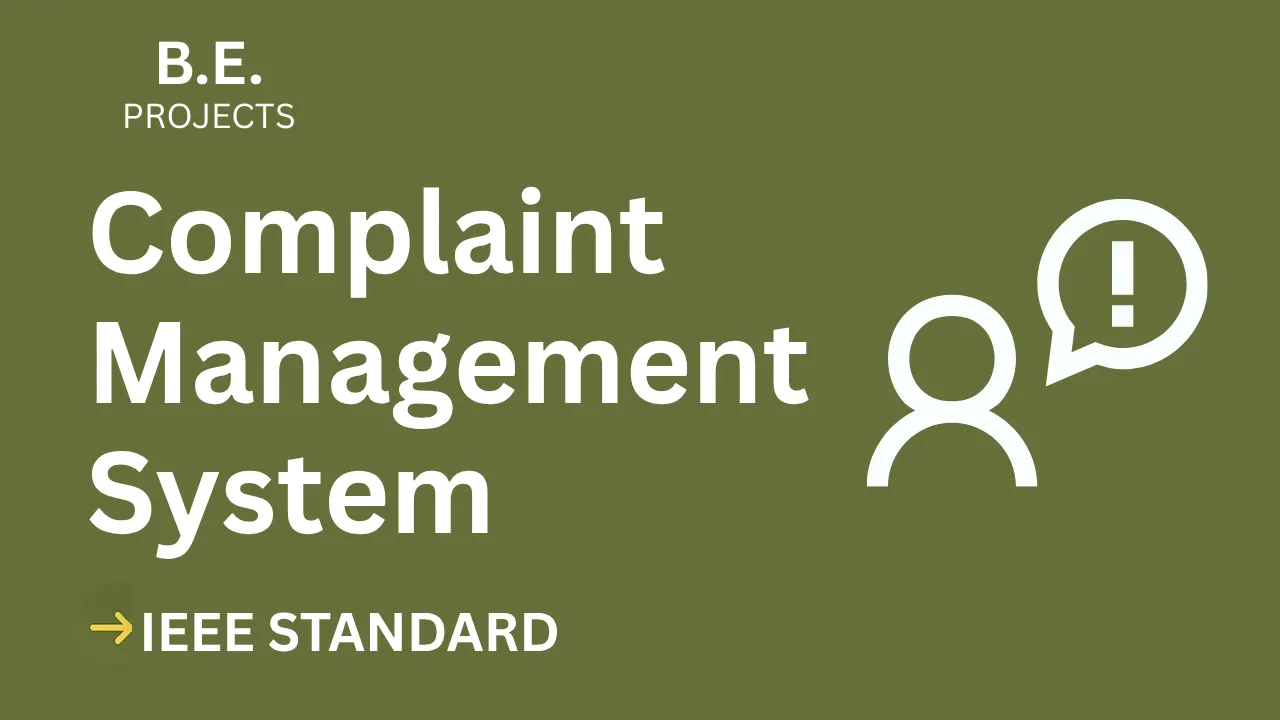 Complaint Management – BE Project Report with IEEE Standard Format thumbnail