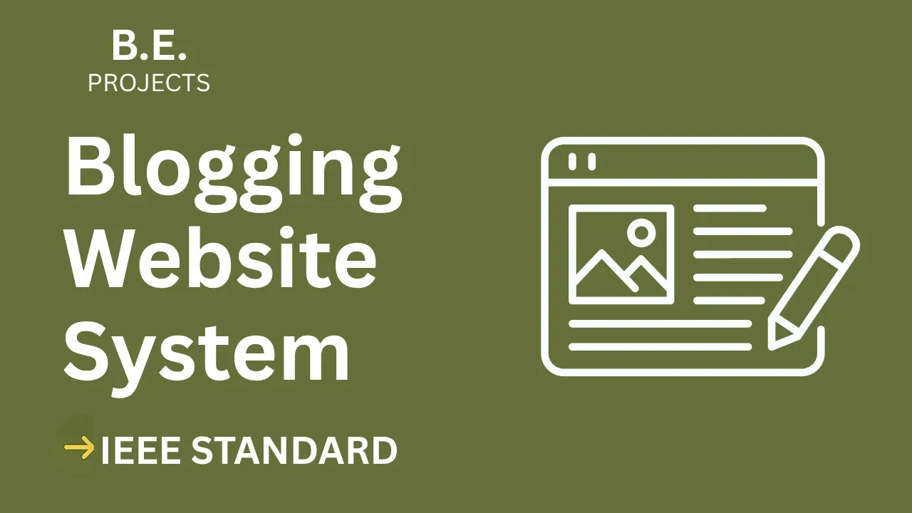 Blogging Website – BE Project Report with IEEE Standard Format — cover image