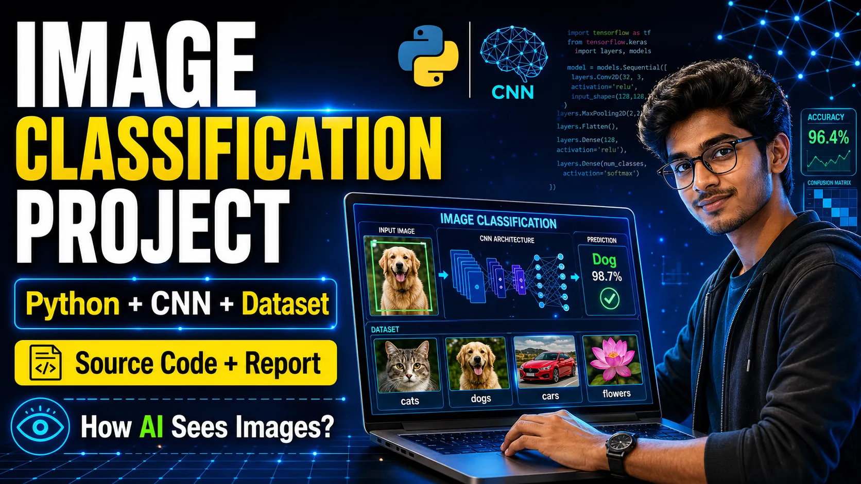 Image Classification Project Guide for Final Year Students: Python, CNN, Dataset, Source Code & Report thumbnail