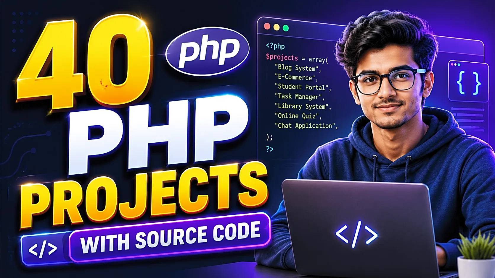 40 PHP Projects with Source Code and Database for Final Year Students — cover image