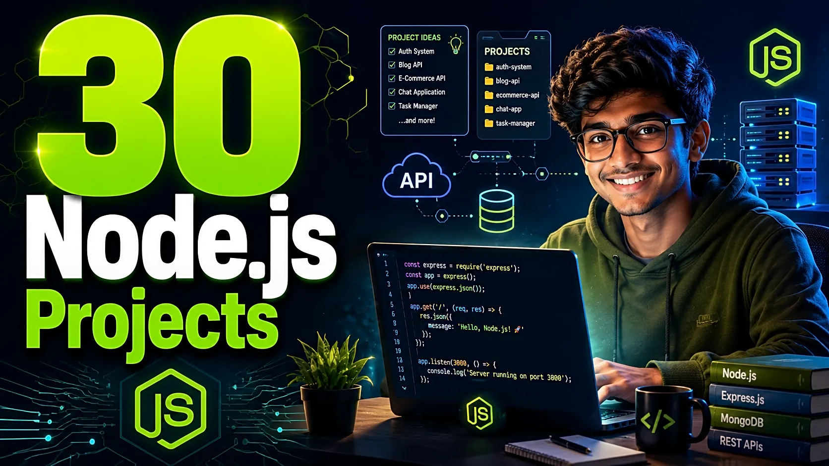 30 Node.js Projects for Students with Source Code [2026] — cover image