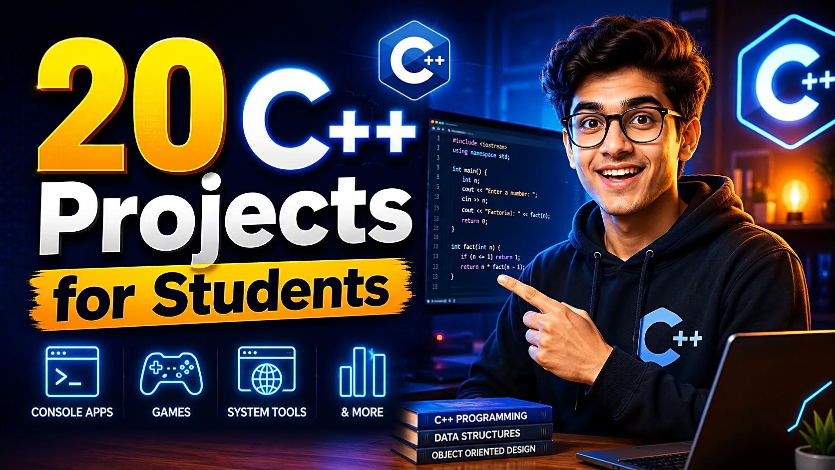 20 C++ Projects for Students with Source Code thumbnail