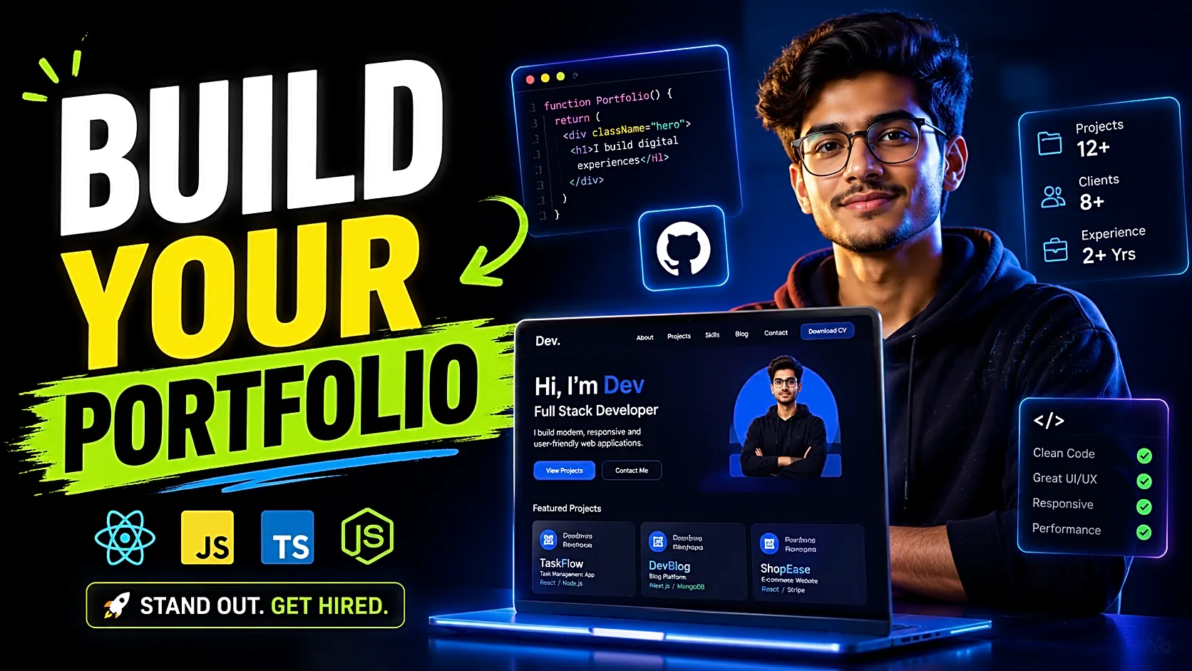How to Build a Developer Portfolio in 2026: Student Guide with Project Examples thumbnail