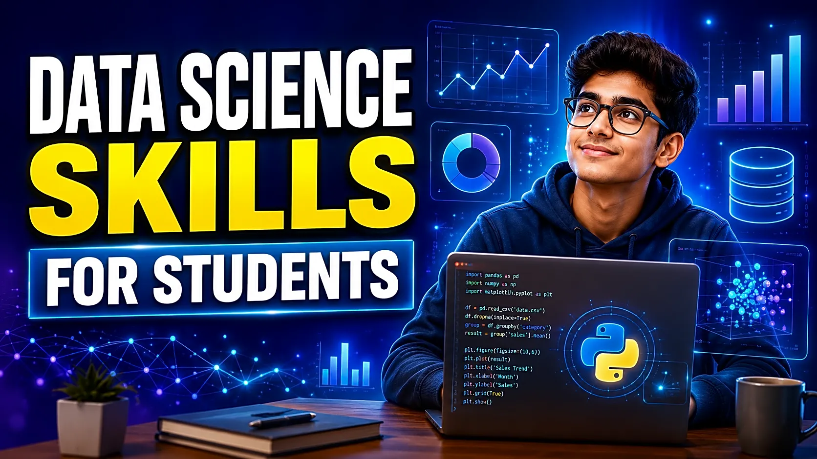 Data Science Skills for Students in 2026: Roadmap, Projects & Portfolio — cover image