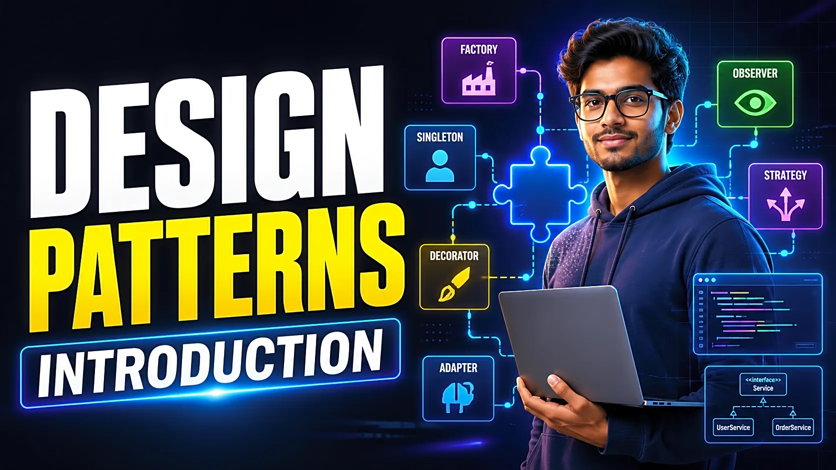 Software Design Patterns for Final-Year Projects: Types, Examples & Viva Guide — cover image