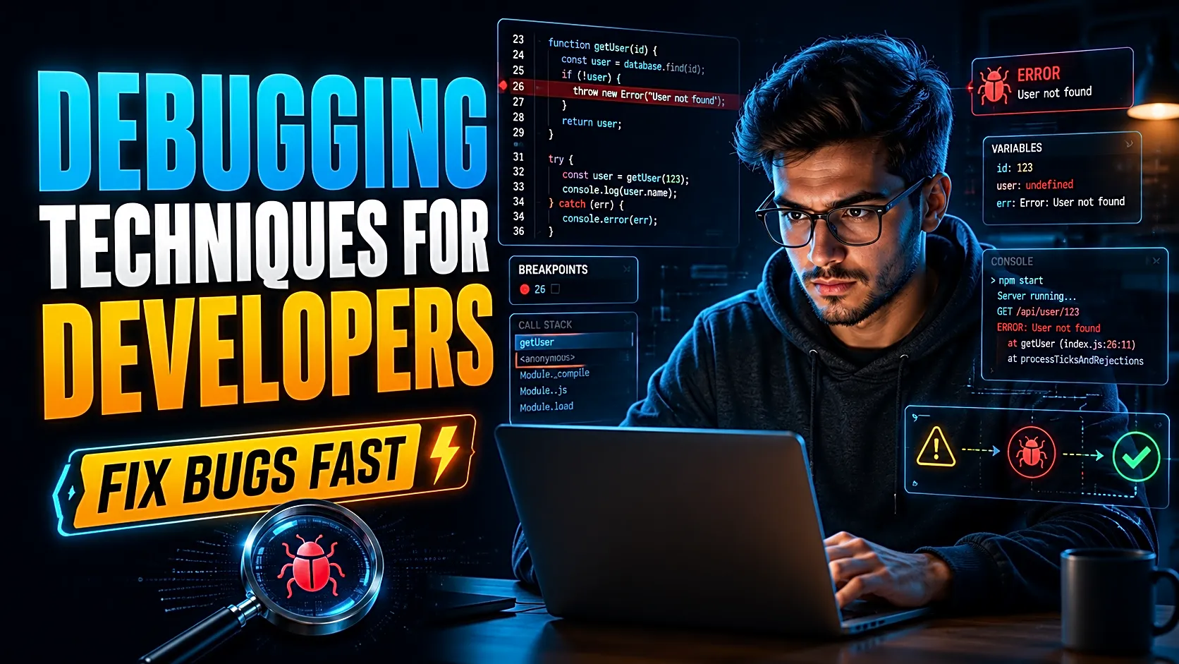 Debugging Techniques for Developers: 10 Practical Methods — cover image