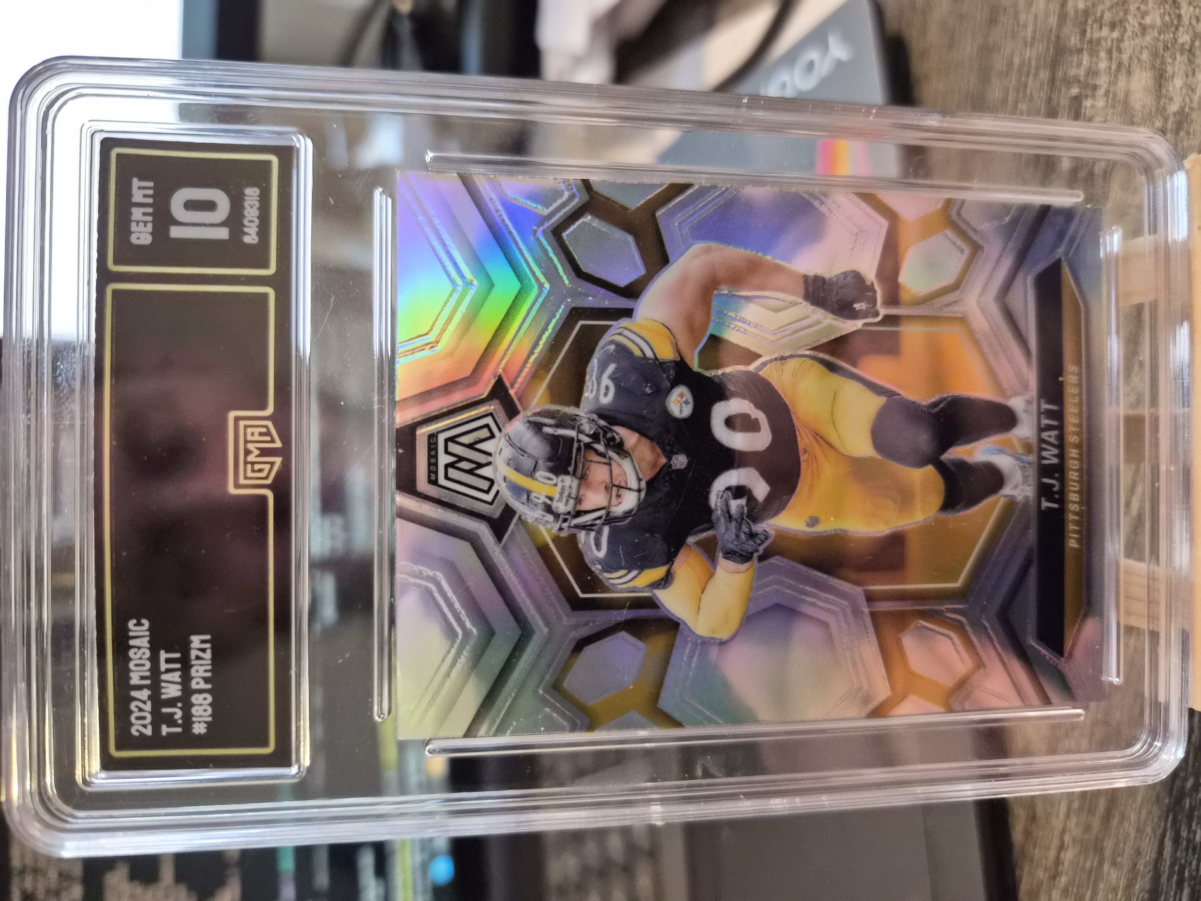 2024 Mosiac TJ Watt #188 Prism GMA Gem Mint 10