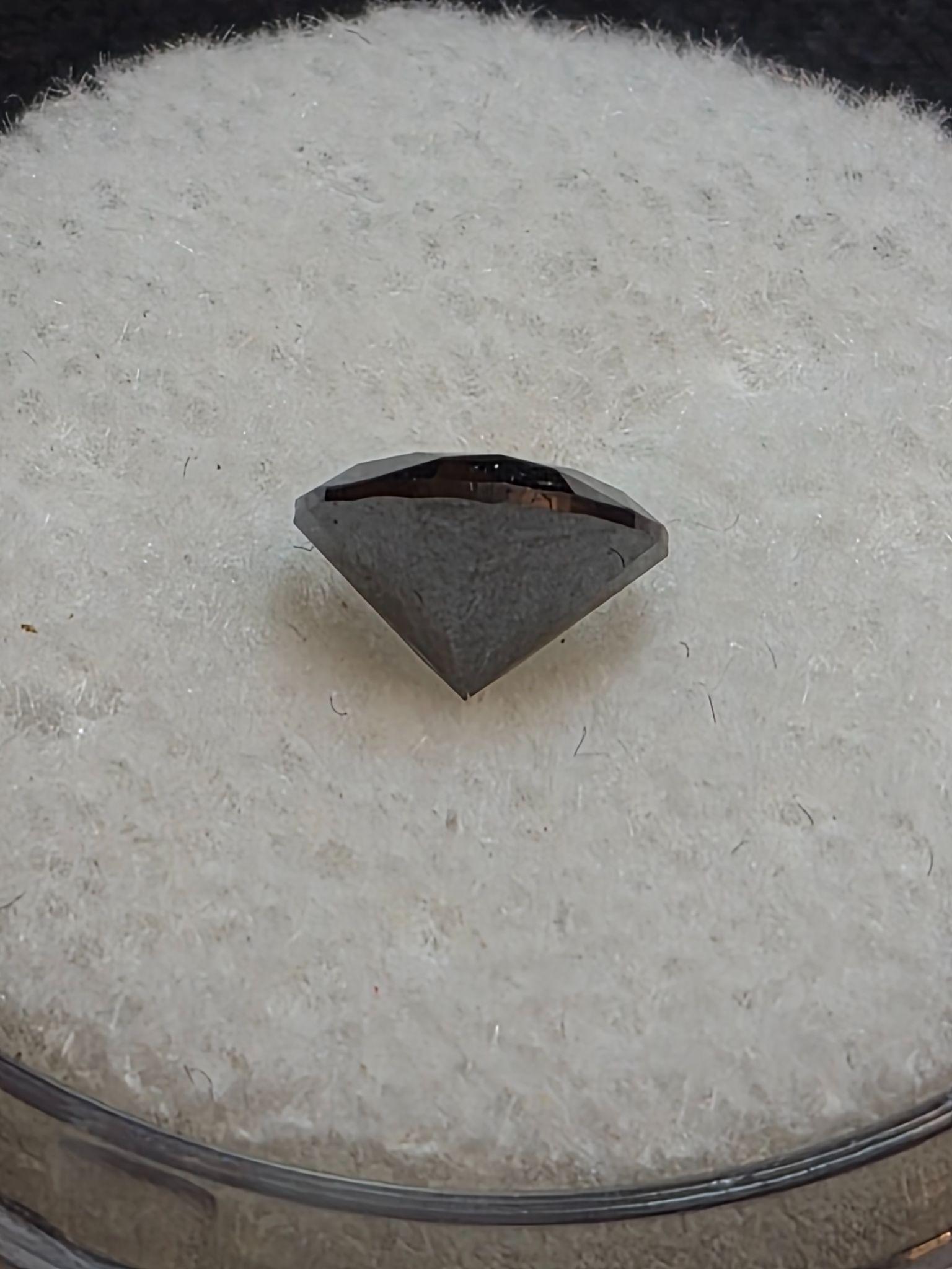 1ct Black Round Cut Mois lab grown Diamond