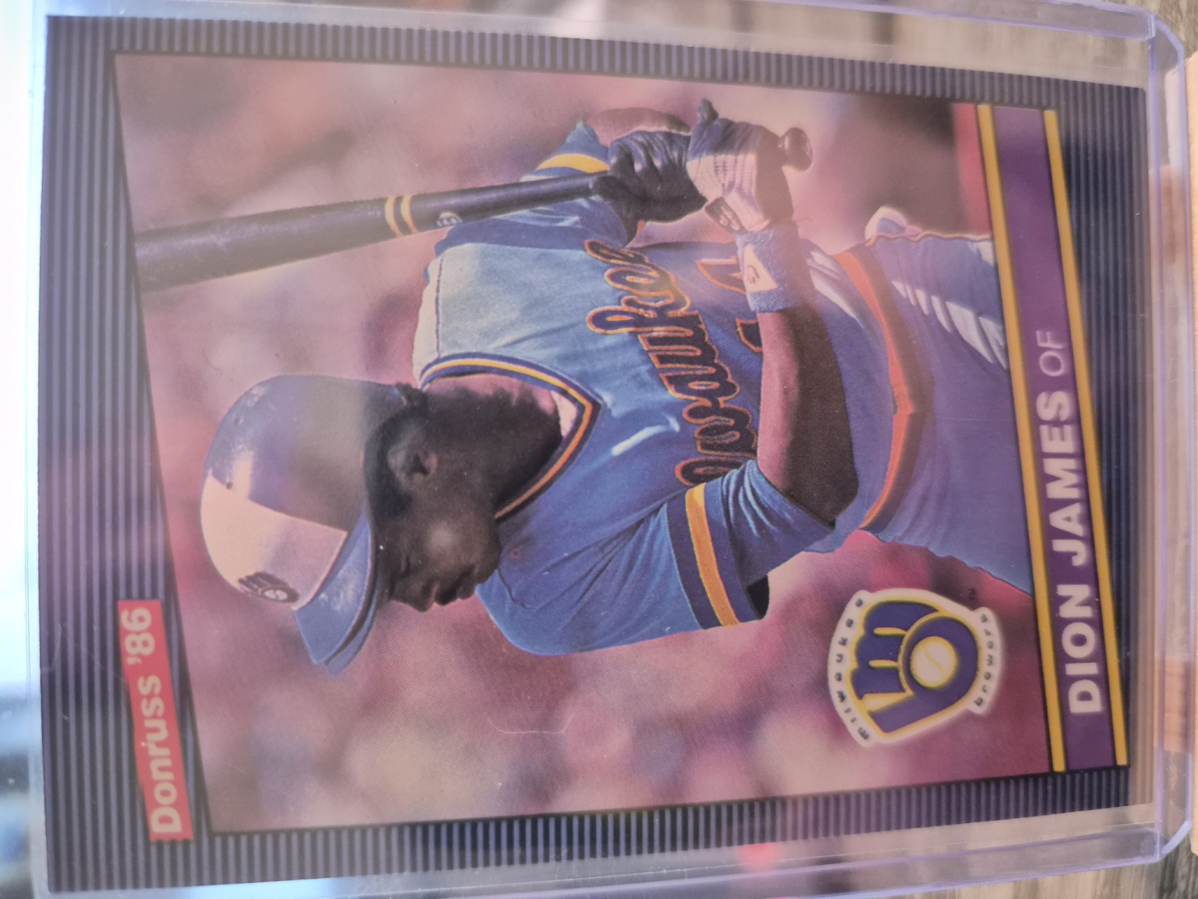 1986 Donruss Dion James, card #89