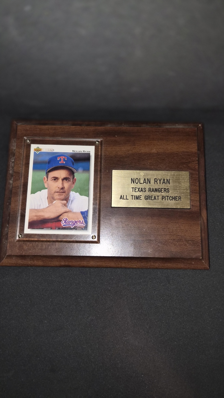 Nolan Ryan All Time Great Pitcher Plaque