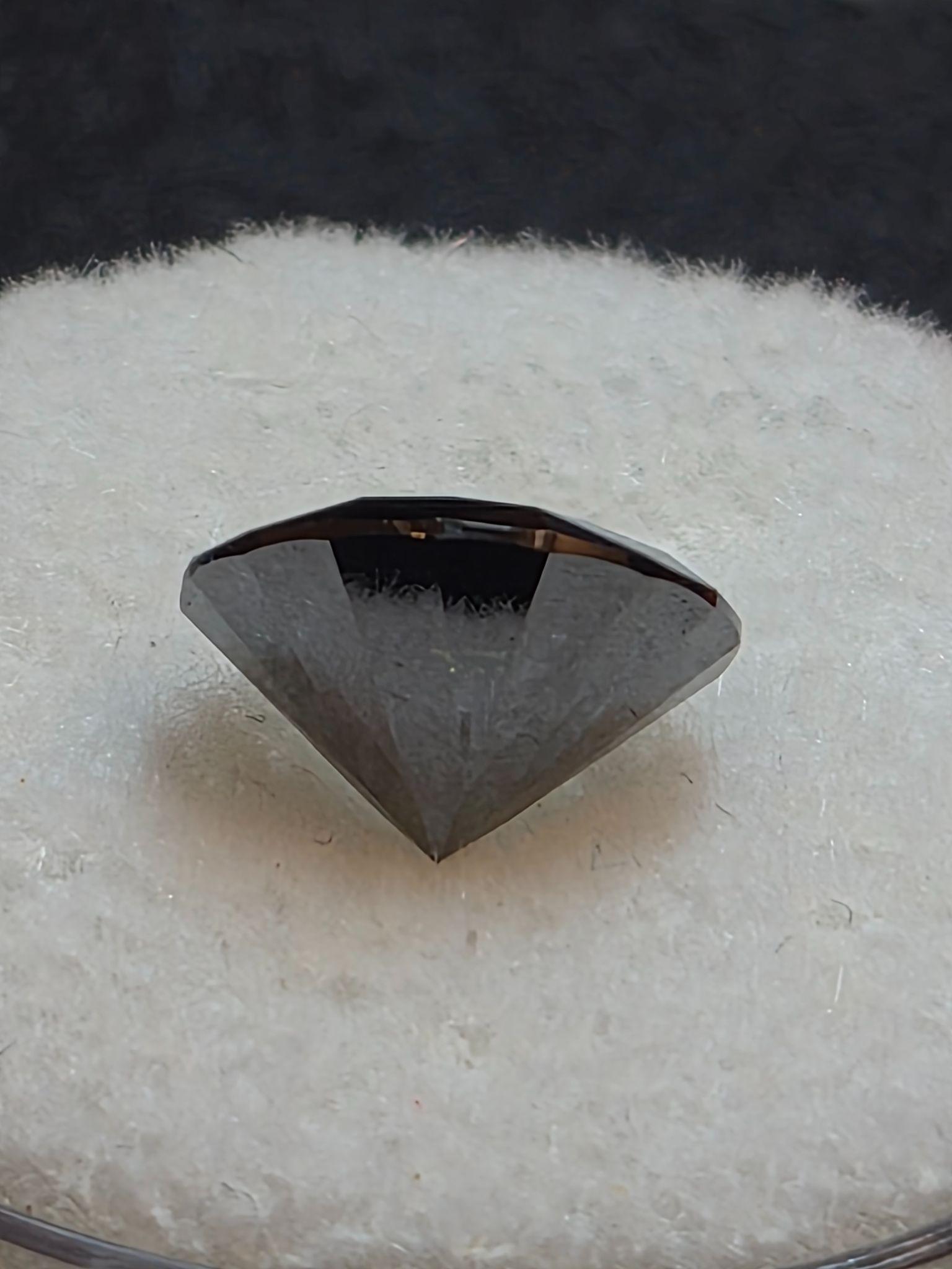 2.25 Ct Black Round Cut Mois lab grown Diamond